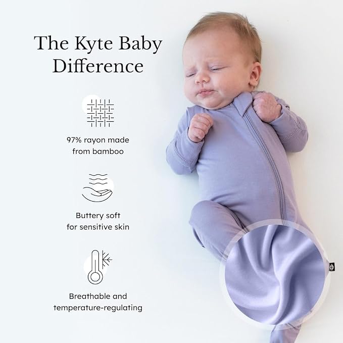 KYTE BABY Infant and Toddler Dual Zipper Footie, Ultra-Soft Rayon Made From - Image 2