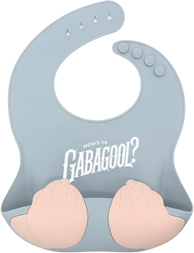 Teasin' Teethers Funny Italian Silicone Baby Bib - Image 2