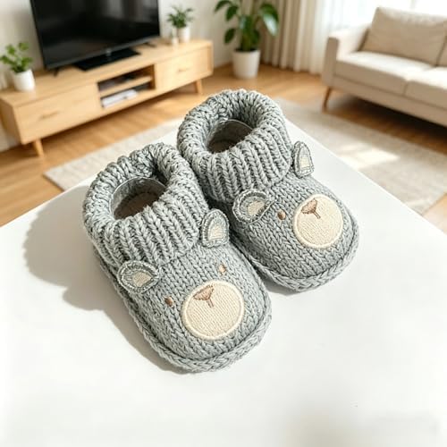 2 pairs Cute Knit Animal Baby Booties - Image 4