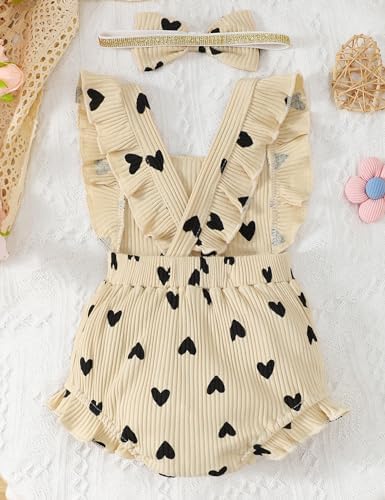 Fullfamous Baby Girl Ruffled Jumpsuit and Headband Set - Image 3