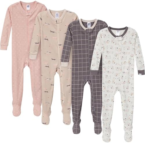 Gerber Baby Boys & Girls 4-Pack Footed Pajamas by Gerber