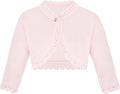 Lilax Little Girls' Knit Long Sleeve Button Closure Bolero Cardigan Shrug by Lilax