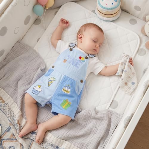 Fernvia Toddler Kids Baby Girl Boy Contrast Color Overalls Shorts Clothes - Image 3