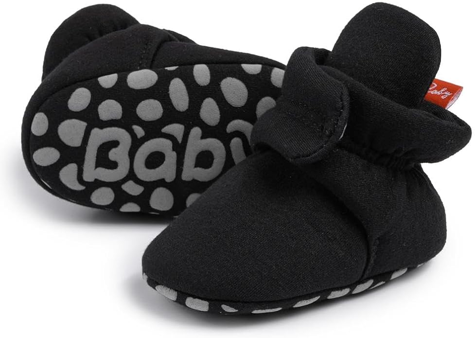 Sawimlgy Newborn Infant Baby Girl Boy Cotton Booties Stay On Sock Slippers Soft by Sawimlgy