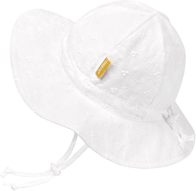 Baby Girl Sun Hat with UPF 50+ Outdoor Adjustable Toddler Beach Hat with Wide by DANMY