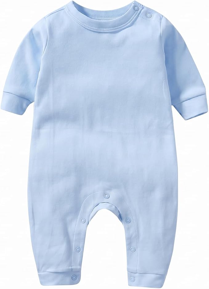 Unisex Baby romper, Long Sleeve 100% Cotton Baby Clothes, Baby Footless Jumpsuit by Jomixa