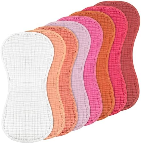 Frienda 8 Pack Muslin Burp Cloths by Frienda