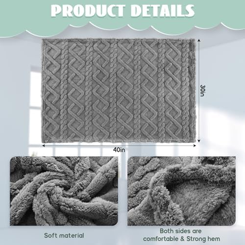 VitalCozy 4 Pcs Fleece Baby Blankets 3D Plush Soft Newborn, Warm Receiving - Image 2