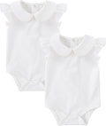 pureborn Baby Romper Bodysuits 2-Pack Unisex Soft Cotton One-Piece Outfit by pureborn