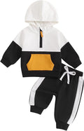 Infant Baby Boy Fall Winter Clothes Outfit Hooded Long Sweatshirt Pant Set by LIOMENGZI