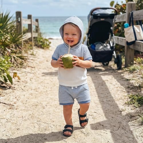 Toddler Baby Boy Hooded Dinosaur Summer Outfit Funny T-Shirt Shorts Set - Image 5