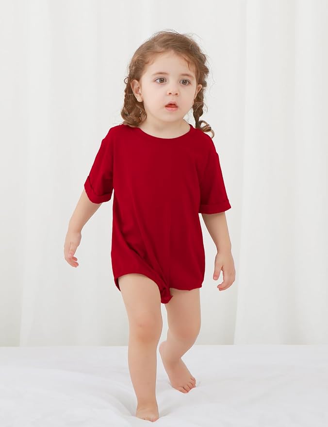 Jimonda Baby Bubble Romper Short Sleeve Bodysuit T-Shirt | 100% Cotton - Image 4