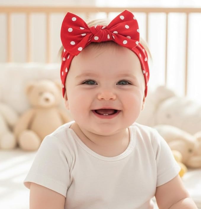 Baby Girl Headbands-Infant, Toddler Cotton Handmade Hairbands - Image 2