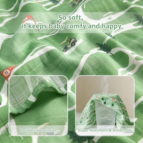 Baby Swaddle Blankets, Bamboo Muslin Receiving Blanket | 1-Pack, Lightweight & - Image 3