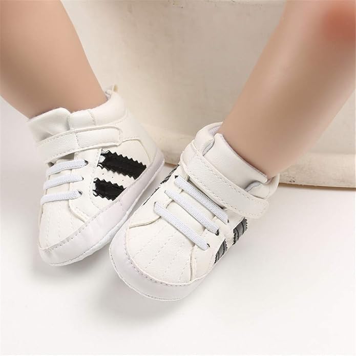 Meckior Toddler Baby Boys Girls High Tops Ankle Sneakers Soft Anti-Slip Sole PU - Image 2