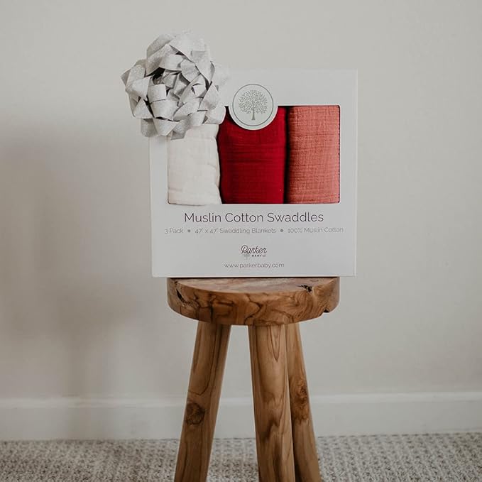 Parker Baby Co. Soft Muslin Baby Swaddle Blankets, 3 Pack - Image 8