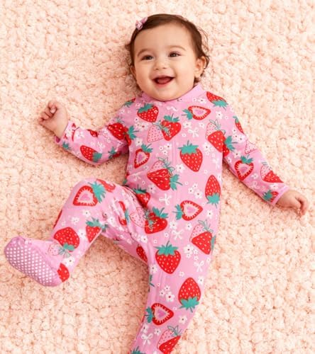 uideazone Baby Girls Footed Pajamas, Zip Sleeper - Image 5
