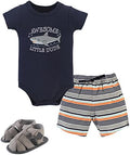 Hudson Baby Unisex Baby Cotton Bodysuit, Shorts and Shoe Set by HudsonBaby