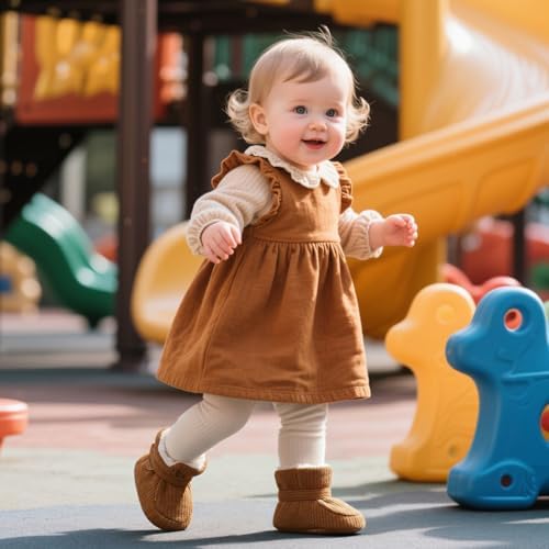 HsdsBebe Unisex Newborn Baby Cotton Booties Non-Slip Sole - Image 2