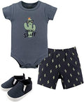 Hudson Baby Unisex Baby Cotton Bodysuit, Shorts and Shoe Set by HudsonBaby