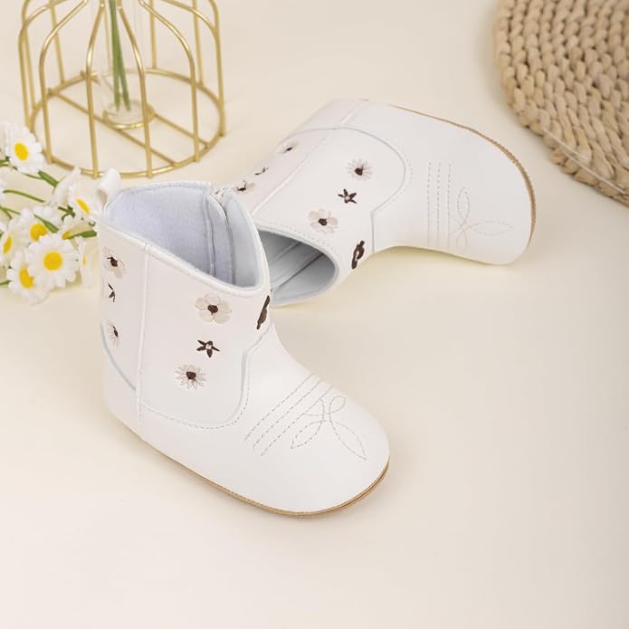 HsdsBebe Baby Boys Girls Western Cowboy Boots Infant Moccasins High Top Booties - Image 5