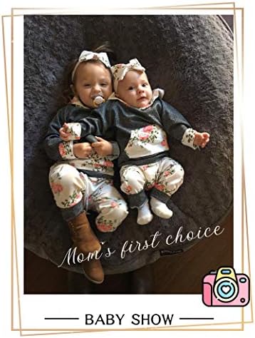 oklady Baby Girl Clothes, Hoodie Tops Floral Pant - Image 4