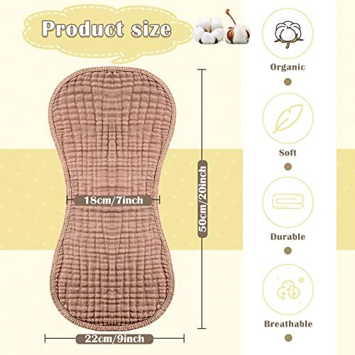 Frienda 8 Pieces Muslin Burp Cloths - Image 2