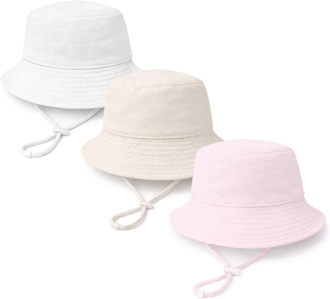 Baby Sun Hat Infant Toddler Summer Cotton Yarn Bucket Hat by DANMY