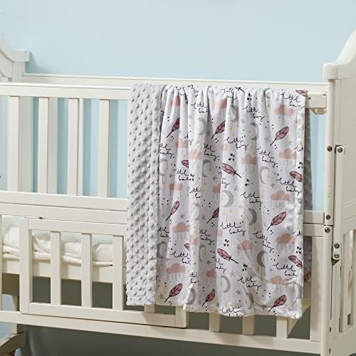 CREVENT 2Pcs 30''X40'' Cute Cozy Fluffy Warm Baby Blankets - Image 3