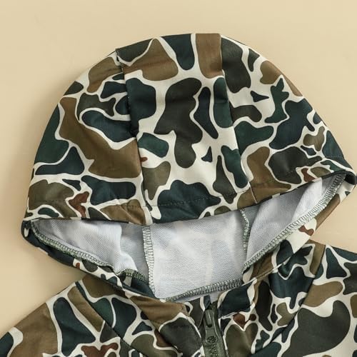 Baby Toddler Boy Girl Hoodies Camouflage Half Zip-up Sweatshirt Unisex Hooded - Image 5