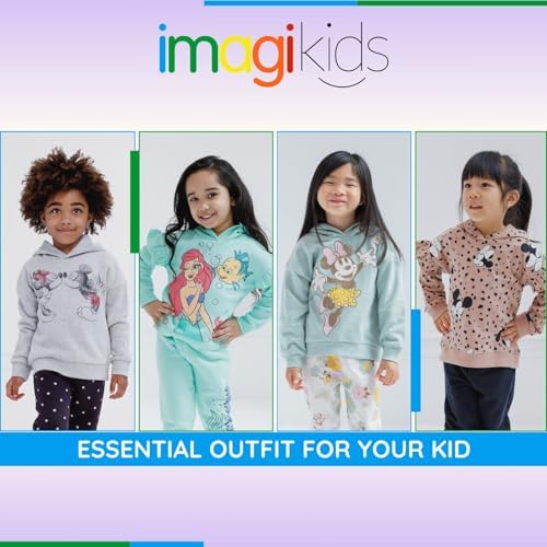 Disney Girls' Fleece Hoodie and Jogger Set - Image 3