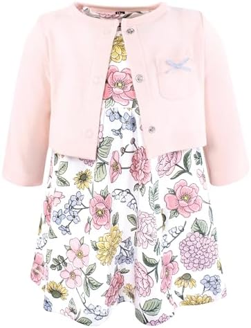 Hudson Baby Infant and Toddler Girls Cotton Dress and Cardigan Set by HudsonBaby