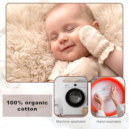 8 Pairs Newborn Baby Muslin Mittens Newborn Infant Toddler Mittens No Scratch - Image 4