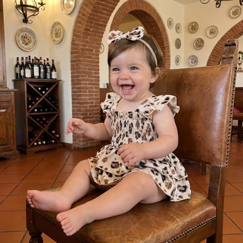 Newborn Baby Girls Summer Clothes Ruffle Sleeveless Pleated Smocked Bubble - Image 4