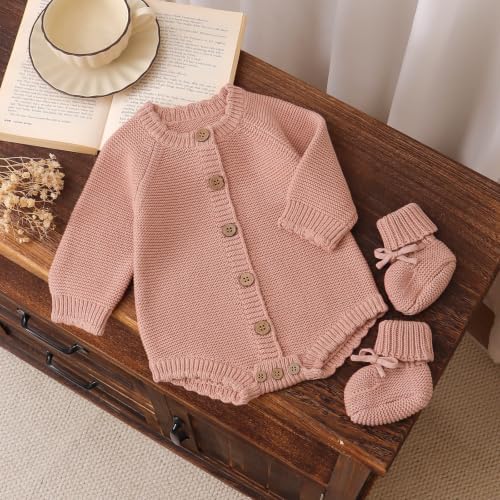 LAWKUL Cotton Baby Sweater and Booties Set - Image 2