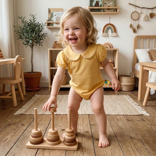 Baby Boy Girl Bubble Romper Short Sleeve Collar Summer Bodysuit - Image 2