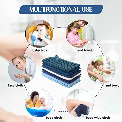Remagr 8 Packs Muslin Burp Cloths Large 20" x 10", 6 Layers Unisex Baby - Image 4