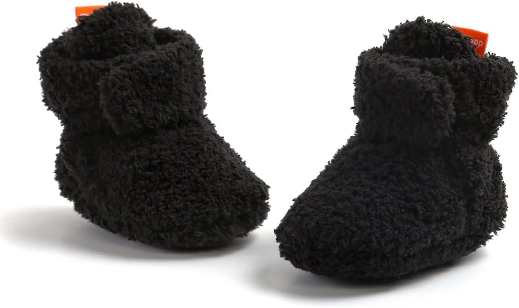Baby Booties Cozy Fleece Slippers Soft Baby Shoes by GDSDYM