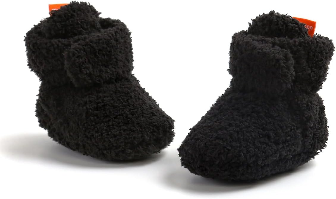 Baby Booties Cozy Fleece Slippers Soft Baby Shoes by GDSDYM