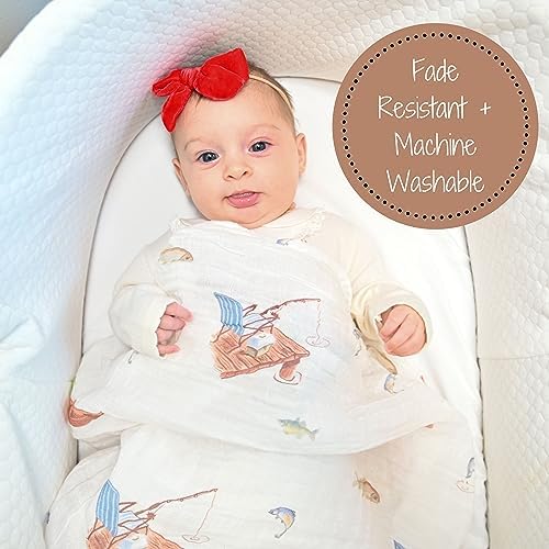 LollyBanks Muslin Swaddle Blankets 2PACK, 100% Cotton Baby Blanket 47 x 47 - Image 3
