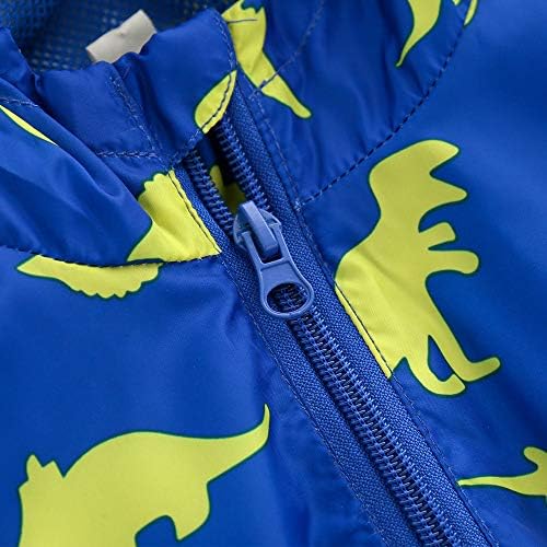 Boys' Hooded Dinosaur Jacket Windbreaker Outerwear - Image 5