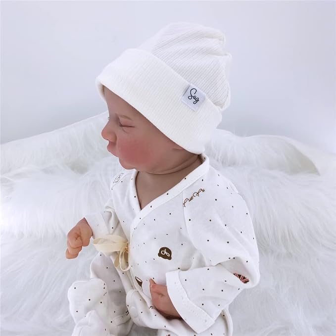 Jersey Beanie Hat for Newborn Baby Boys Girls Silky Satin Lined Hats Bonnet - Image 4