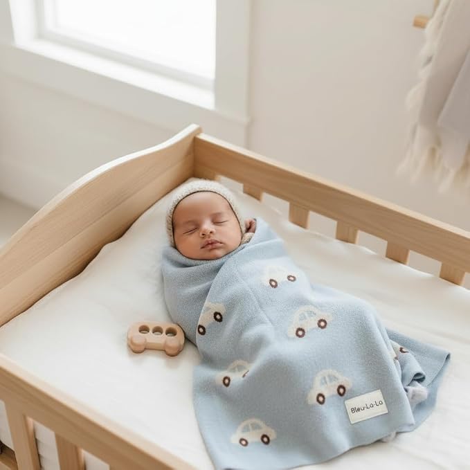 Baby Blanket for Boys 100% Cotton Buttery Soft Cozy Receiving Swaddle Stroller - Image 4