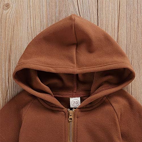 FYBITBO Infant Baby Boys Girls Clothing Zipper Hooded Jumpsuit Romper Long - Image 4