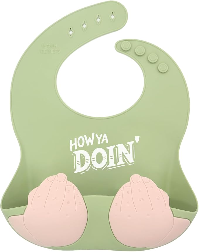 Teasin' Teethers Funny Italian Silicone Baby Bib by Unknown