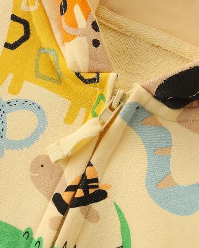 Baby Toddler Boys Dinosaur Hooded Zip Jacket Casual Outerwear Active Sweatshirt - Image 4