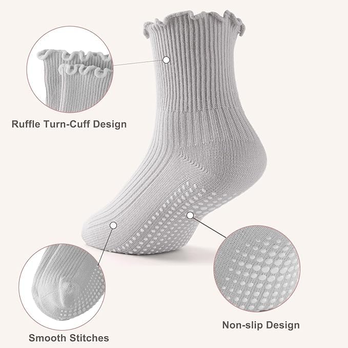 HONGTEYA 6 Pairs Toddler Ruffle Socks - Image 5