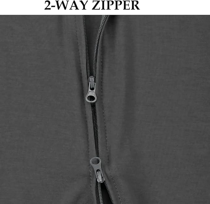 Aablexema Baby Zipper Pajamas Bamboo Rayon, 3pcs Unisex Infant Onesie with Mitten Long Sleeve Footed Pjs