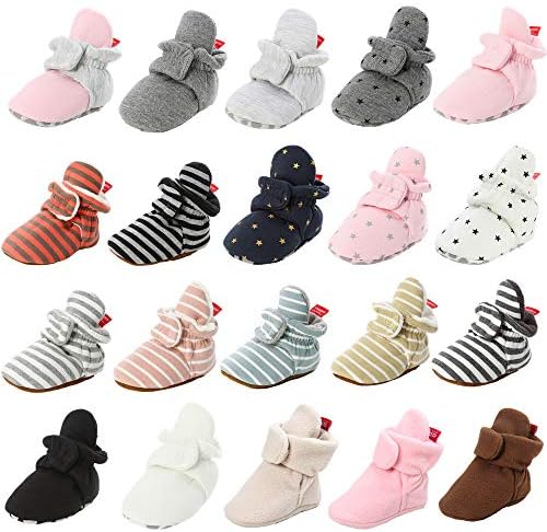 HsdsBebe Unisex Newborn Baby Cotton Booties Non-Slip Sole by HsdsBebe