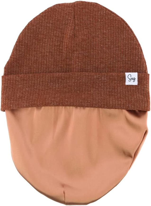 Jersey Beanie Hat for Newborn Baby Boys Girls Silky Satin Lined Hats Bonnet - Image 4